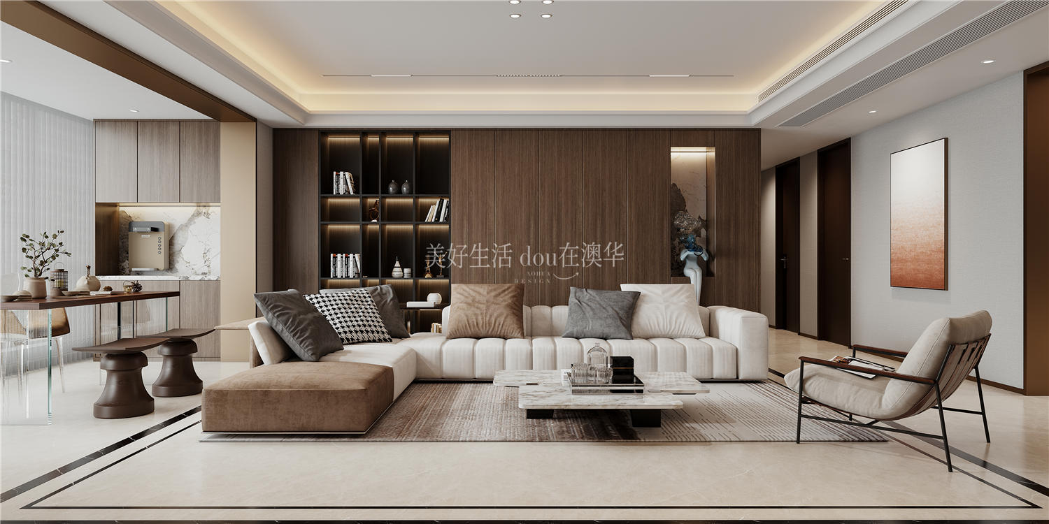 越秀·金融匯裝修效果圖,意式輕奢,武漢裝修設(shè)計