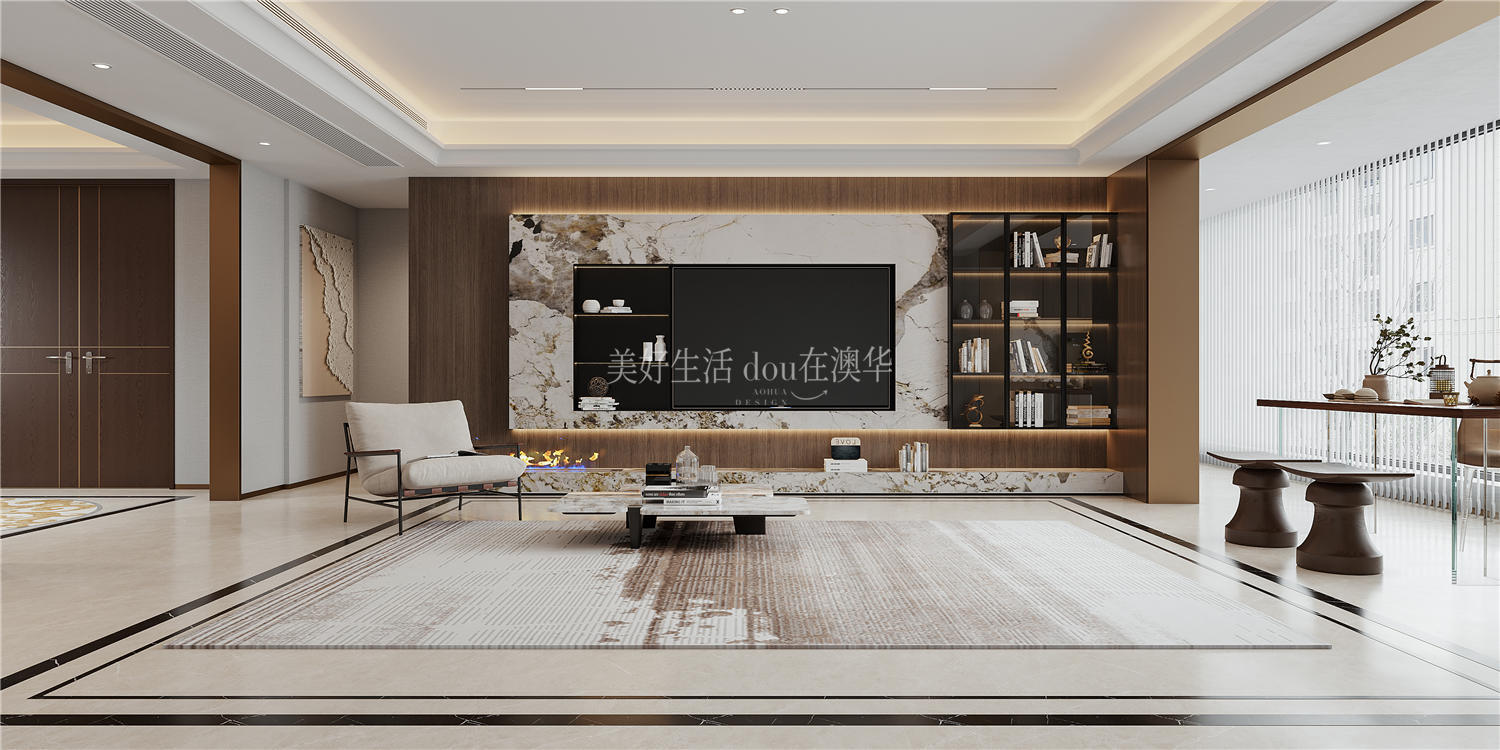 越秀·金融匯裝修效果圖,意式輕奢,武漢裝修設(shè)計